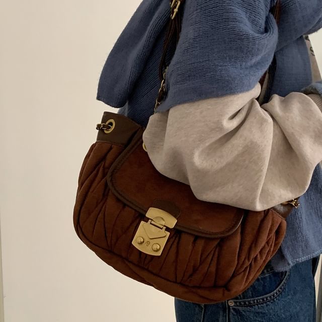 Plain Flap Shoulder Bag