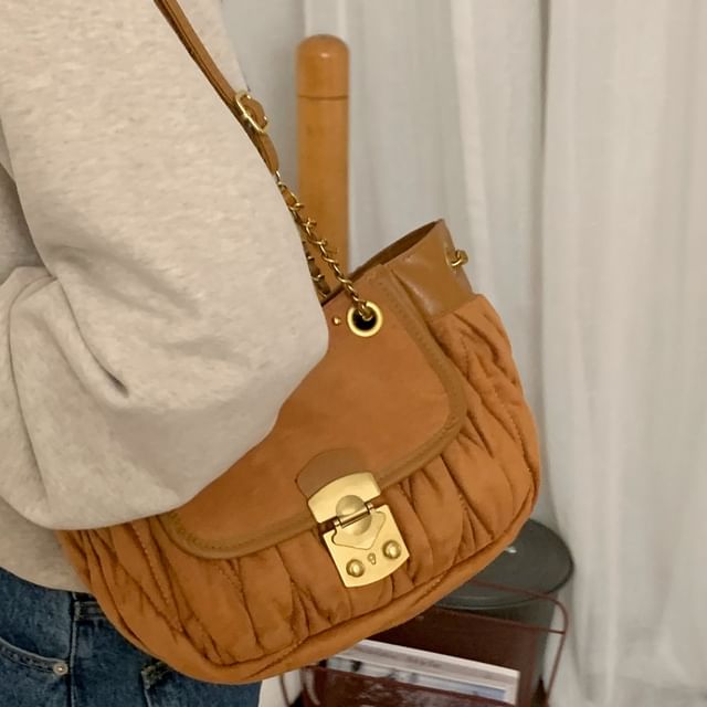 Plain Flap Shoulder Bag