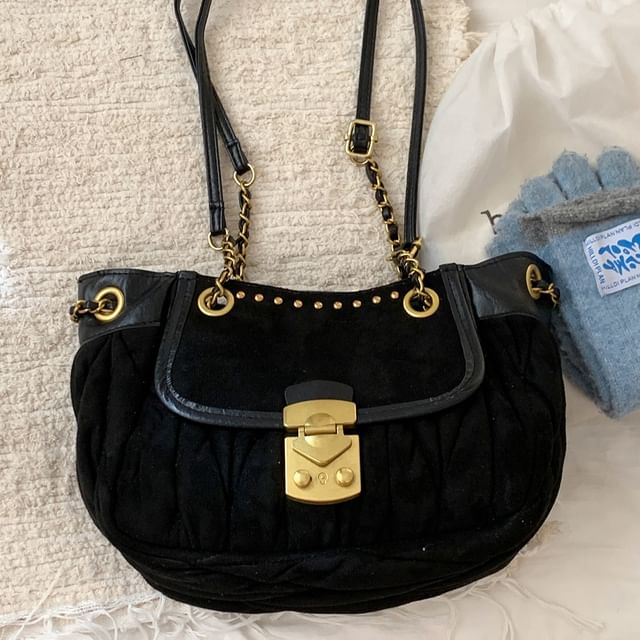 Plain Flap Shoulder Bag