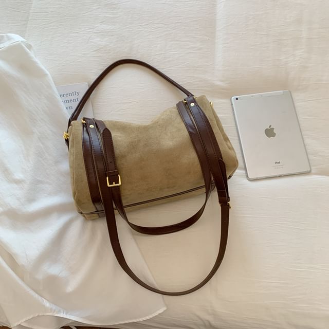 Faux Leather Plain Shoulder Bag (Various Designs)
