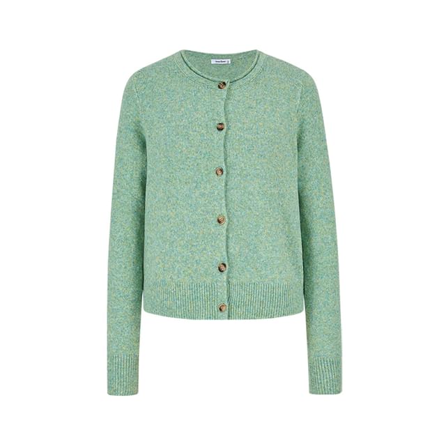 Button-Up Plain Cardigan