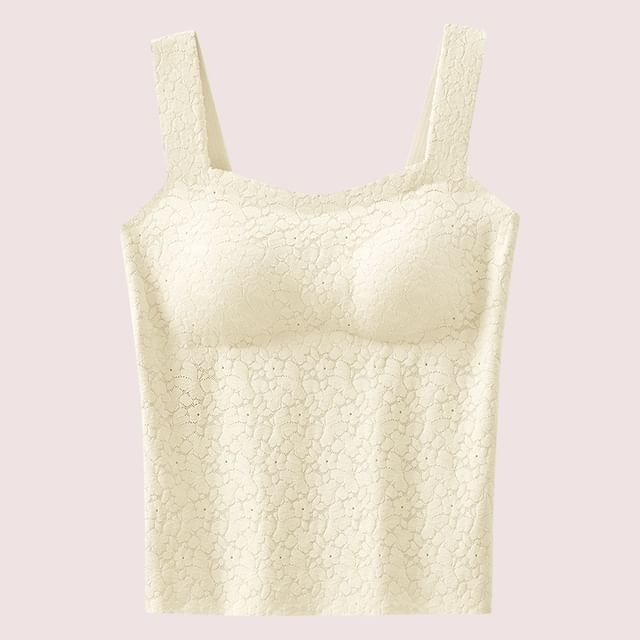 Solid Thermal Tank Top with V-Neckline, Warm Insulated Camisole