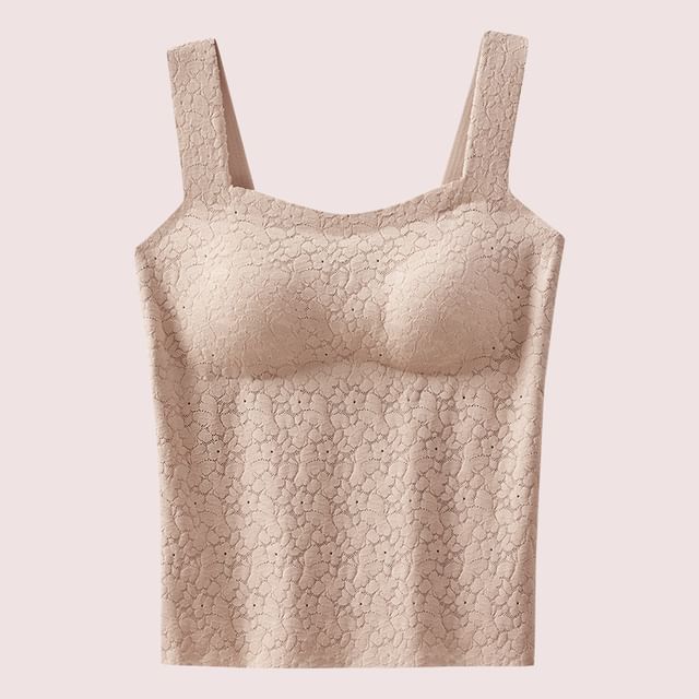 Solid Thermal Tank Top with V-Neckline, Warm Insulated Camisole