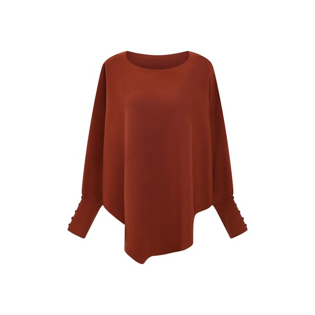Solid Sweater with Boat Neckline & Batwing Sleeves + High-Waisted Maxi Pencil Skirt