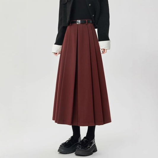High Waist Maxi A-Line Skirt