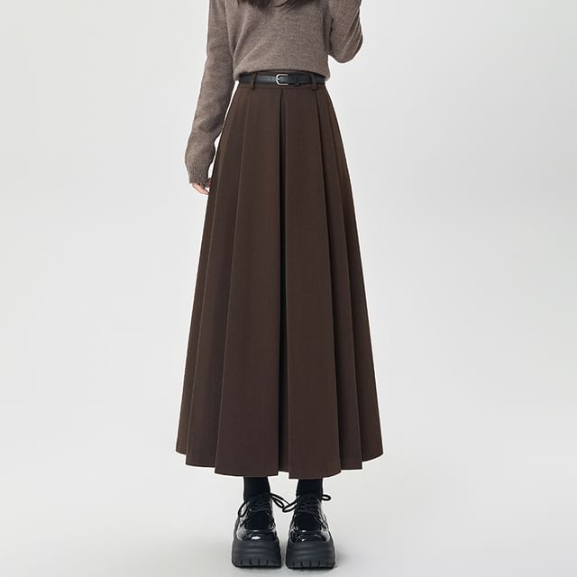 High Waist Maxi A-Line Skirt