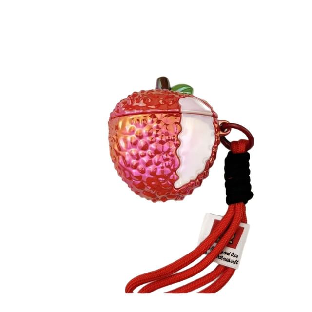 Lychee Apple AirPods / Pro Earphone Case Skin / Strap / Charm / Set
