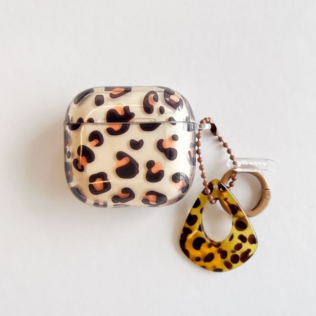 Leopard Print Apple AirPods / Pro Earphone Case Skin / Charm / Set