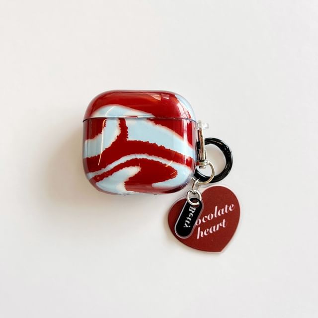 Print Apple AirPods / Pro Earphone Case Skin with Heart Charm