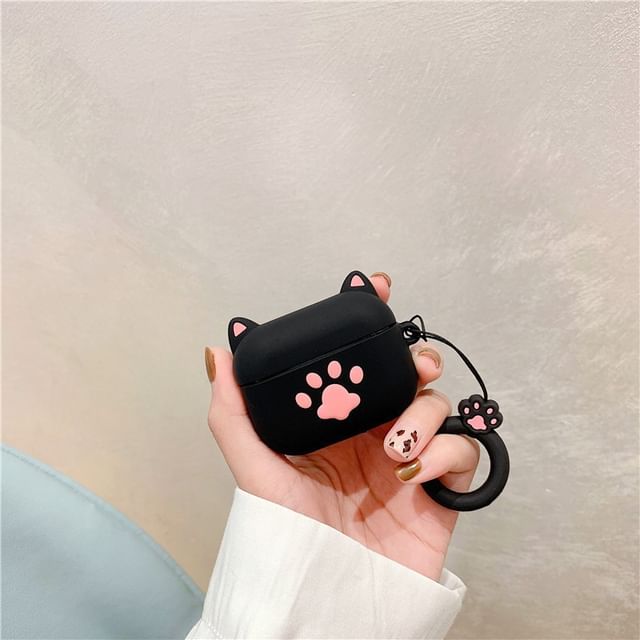 Cat Apple AirPods / Pro Earphone Case Skin with Finger Hoop