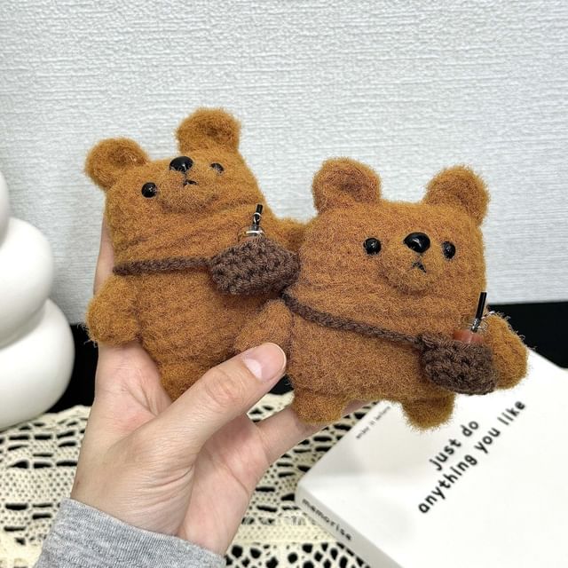 Bear Chenille Apple AirPods / Pro Earphone Case Skin