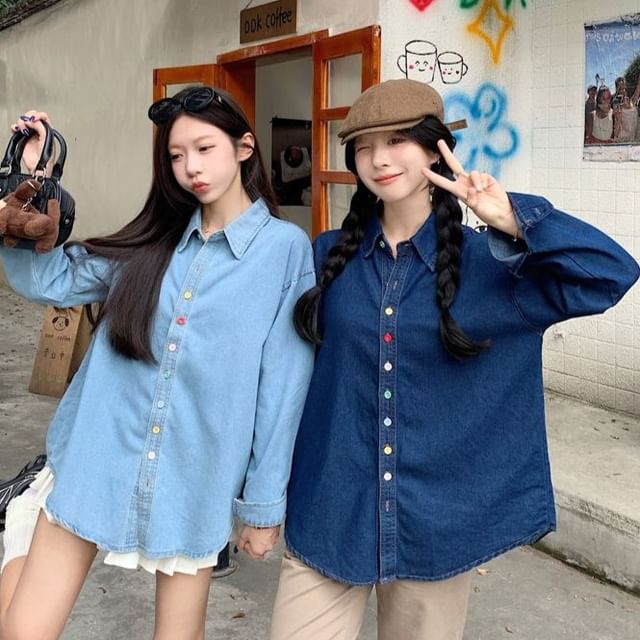 Denim Long Sleeve Classic Shirt