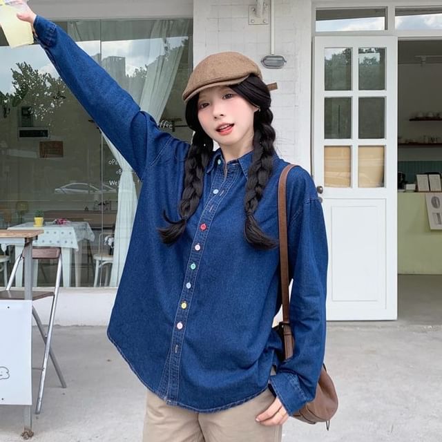 Denim Long Sleeve Classic Shirt