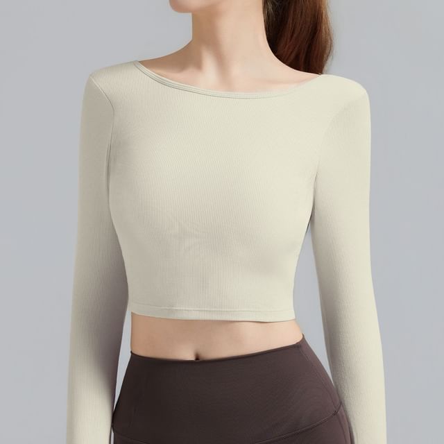 Open Back Crop Sports Top