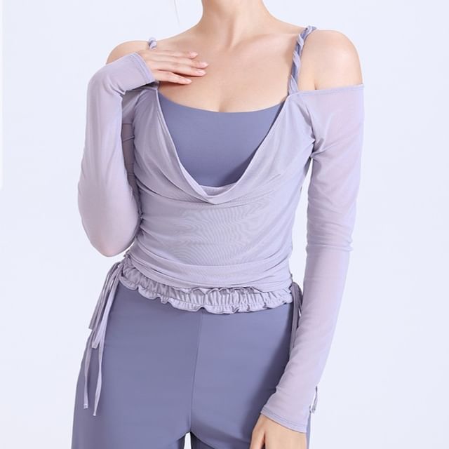 Braided Long Sleeve Sports Top