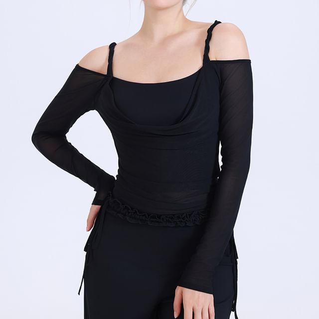 Braided Long Sleeve Sports Top
