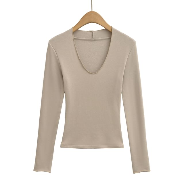 Classic V-Neck Long-Sleeve Tee