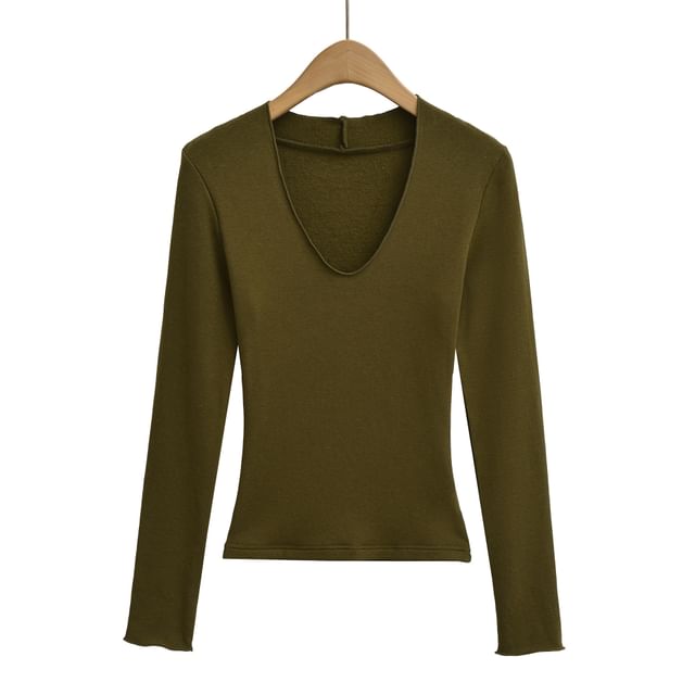 Classic V-Neck Long-Sleeve Tee