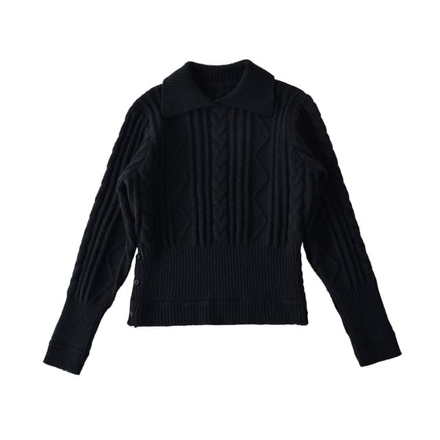 Cable Knit Collared Sweater