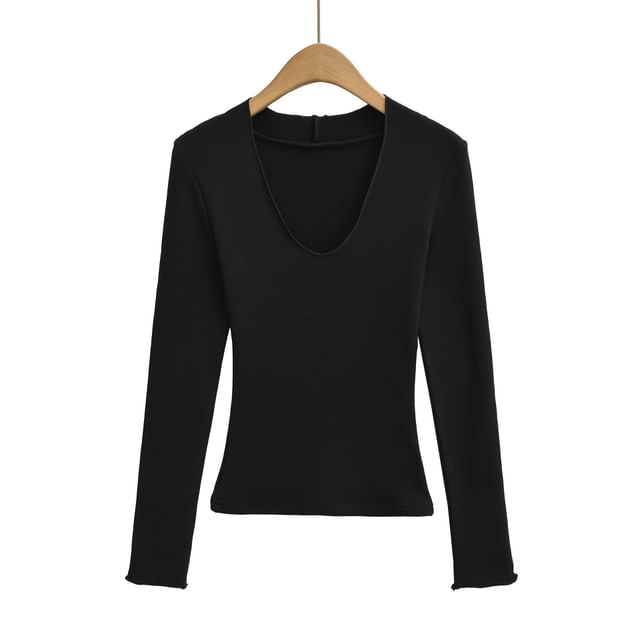 Classic V-Neck Long-Sleeve Tee