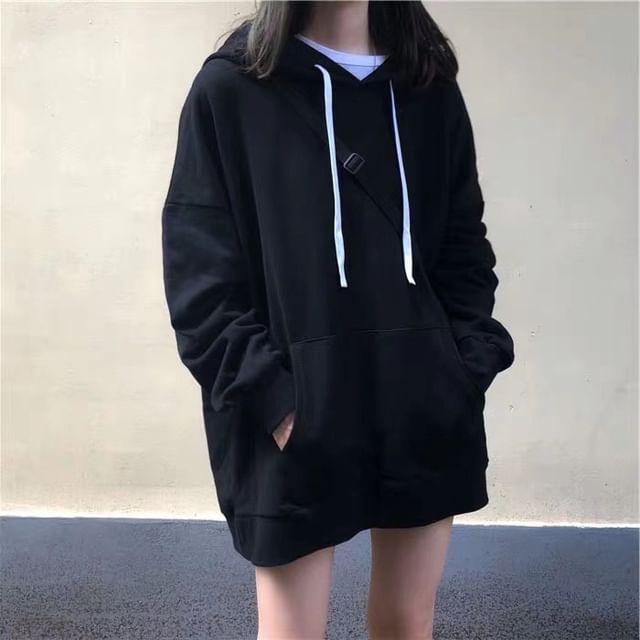 Oversized Solid Hoodie