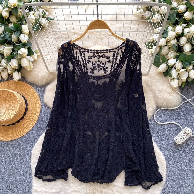Lace Long-Sleeve Top