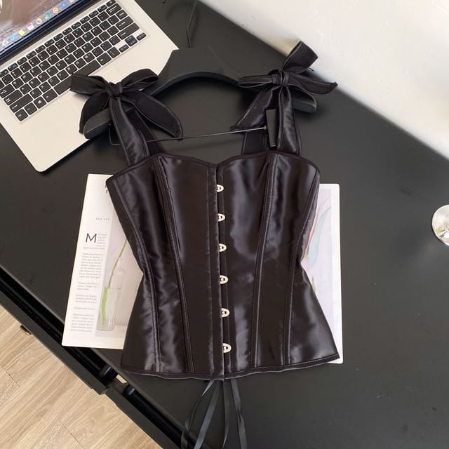 Satin Crop Corset Top