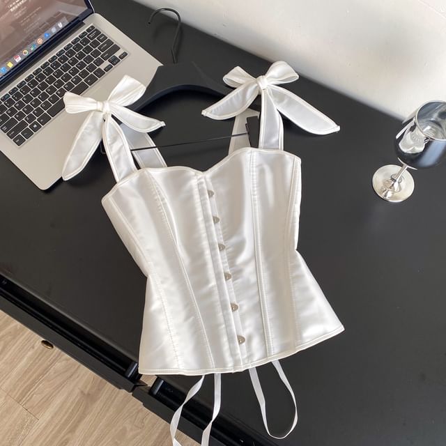Satin Crop Corset Top