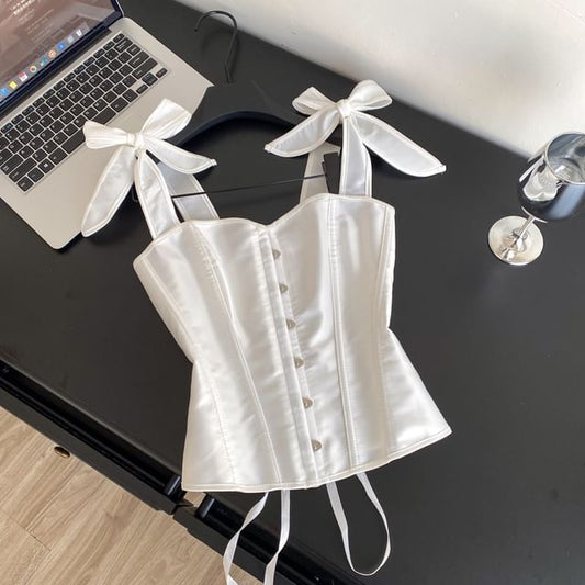 Satin Crop Corset Top