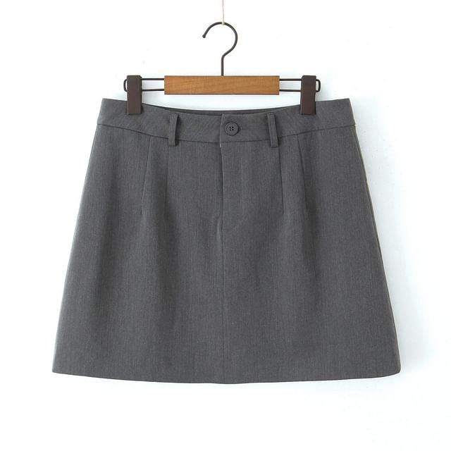 Classic Mini A-Line Skirt with High Waist
