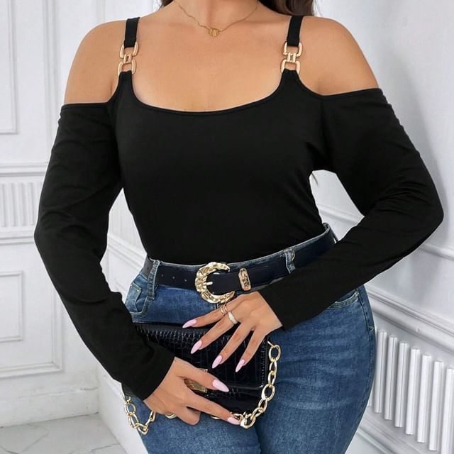 Cold Shoulder Slim Fit Tee