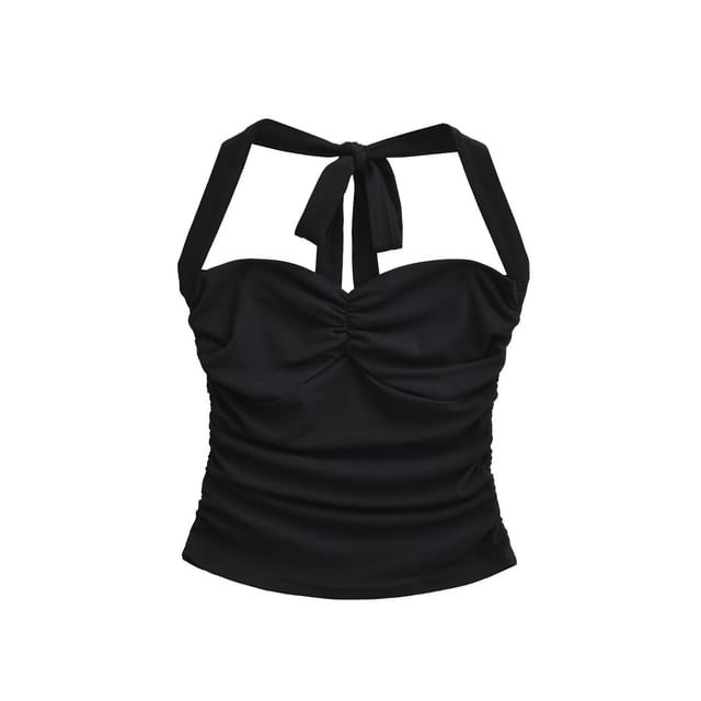Cinched Halter Crop Top