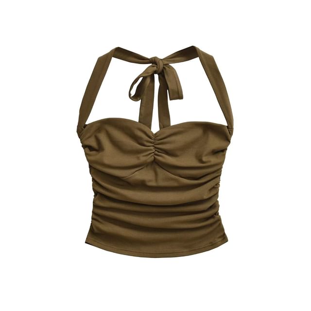 Cinched Halter Crop Top
