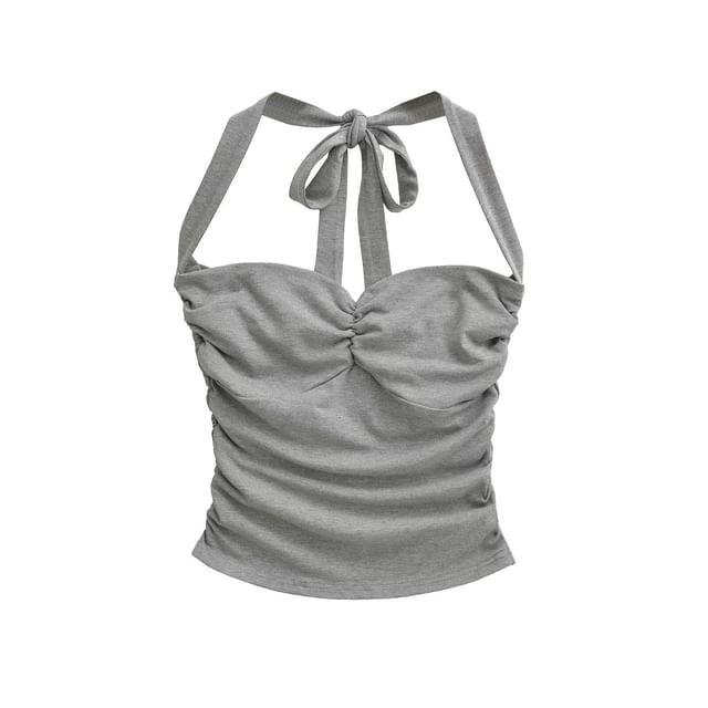 Cinched Halter Crop Top