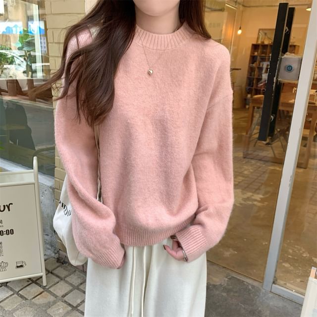 Solid Crewneck Sweater