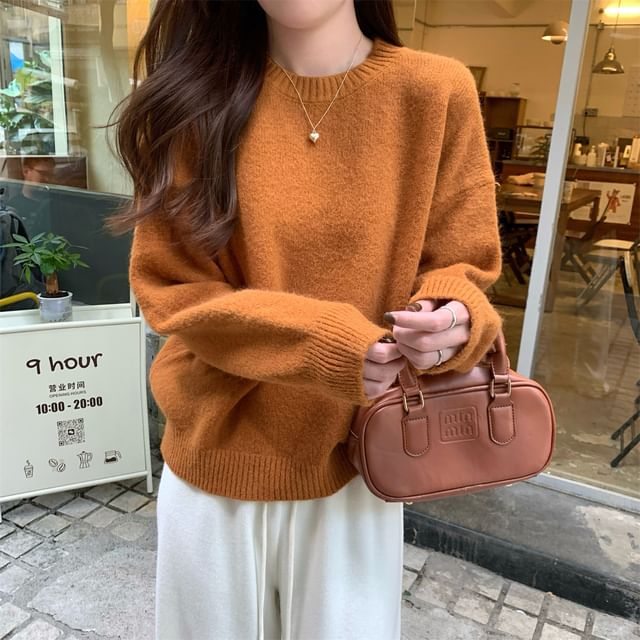 Solid Crewneck Sweater