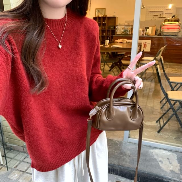Solid Crewneck Sweater