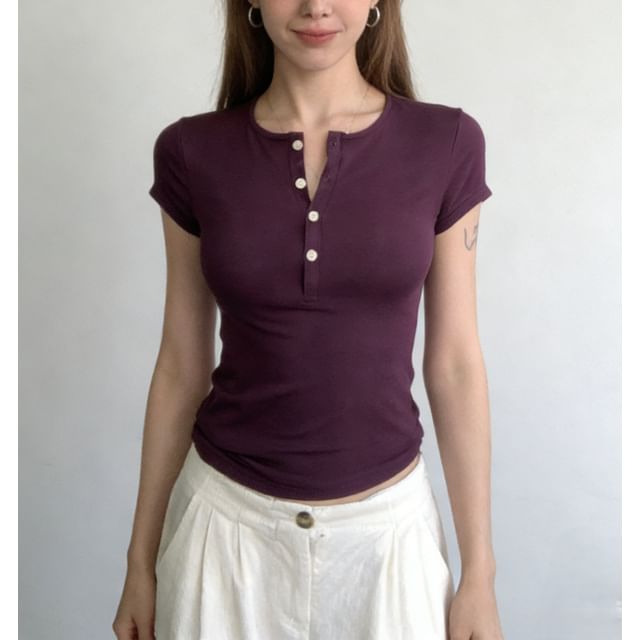 Henley Short Sleeve Tee