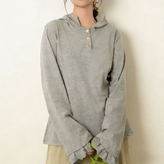 Lace Panel Hoodie