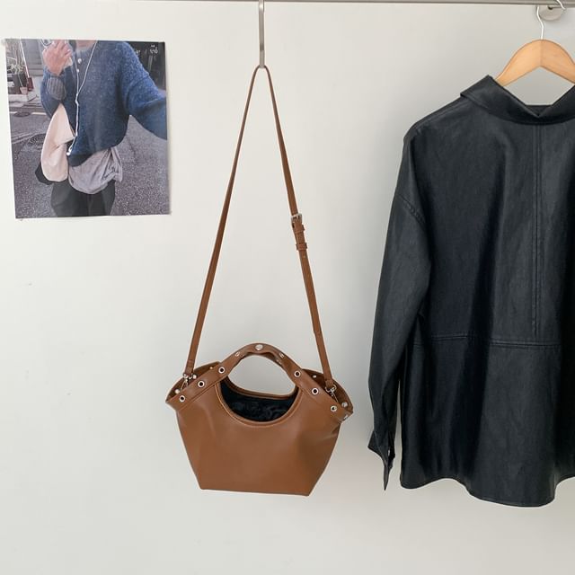Grommet Crossbody Tote Bag