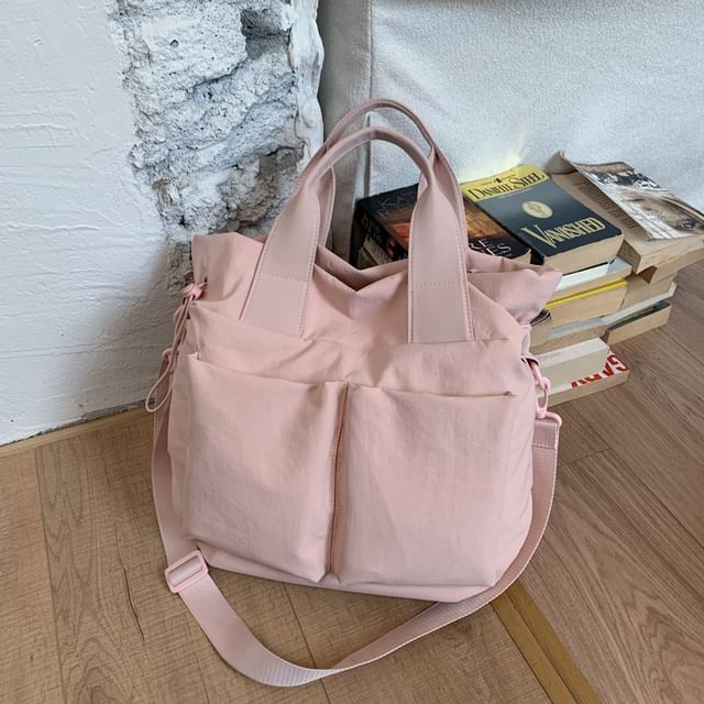 Nylon Plain Crossbody Bag