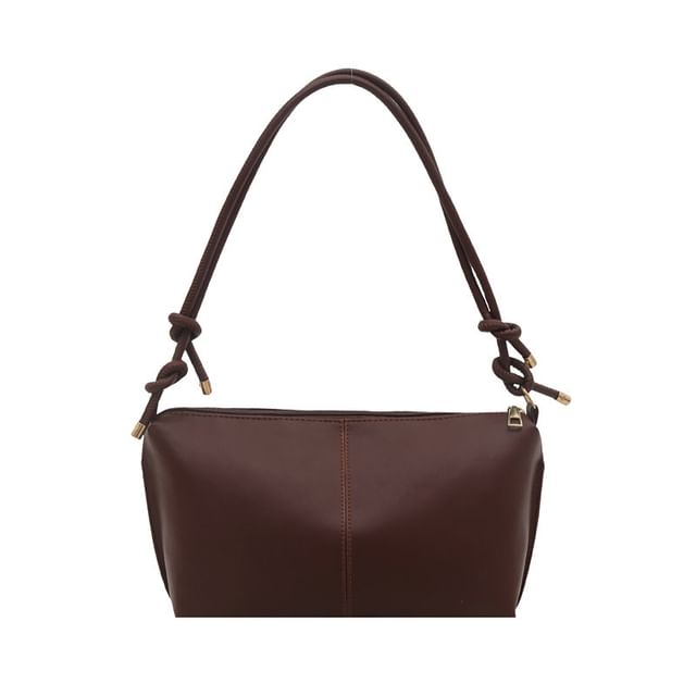 Knotted Strap Panel Shoulder Bag
