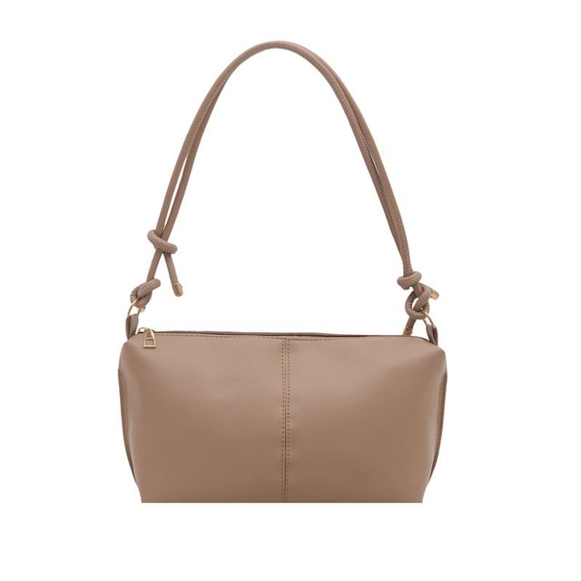 Knotted Strap Panel Shoulder Bag