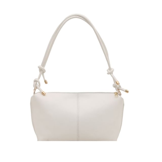 Knotted Strap Panel Shoulder Bag