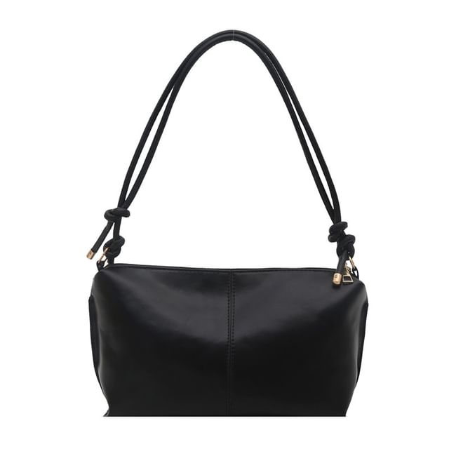 Knotted Strap Panel Shoulder Bag