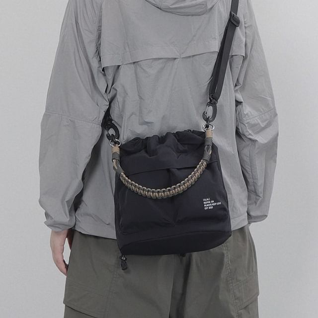 Nylon Drawstring Travel Bucket Bag