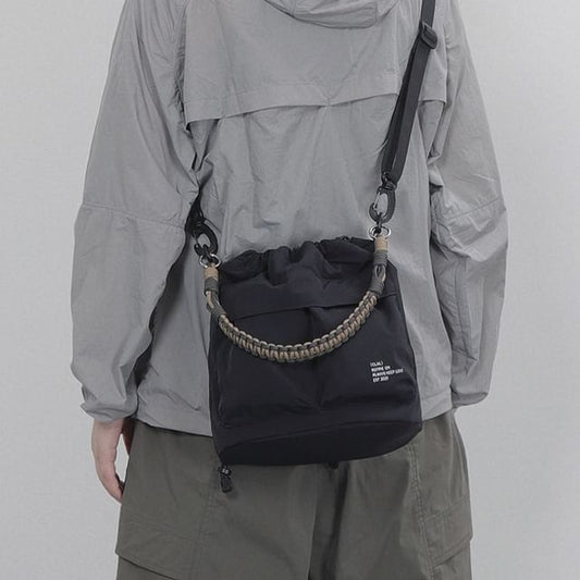 Nylon Drawstring Travel Bucket Bag