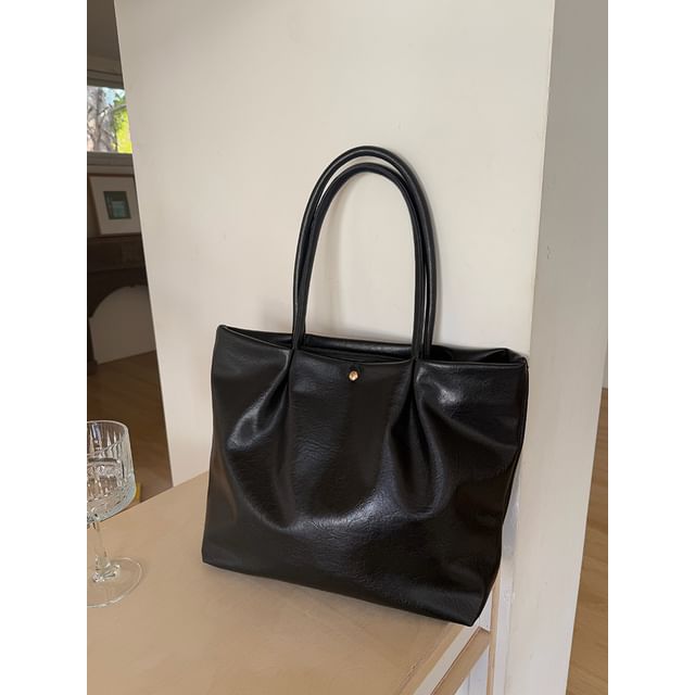 Faux Leather Tote Bag
