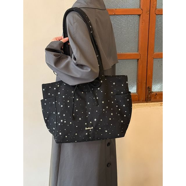 Polka Dot Canvas Tote Bag