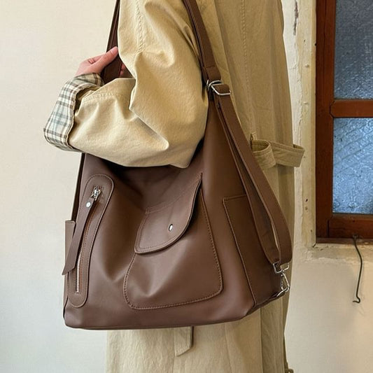 Pocket Nylon Shoulder Bag
